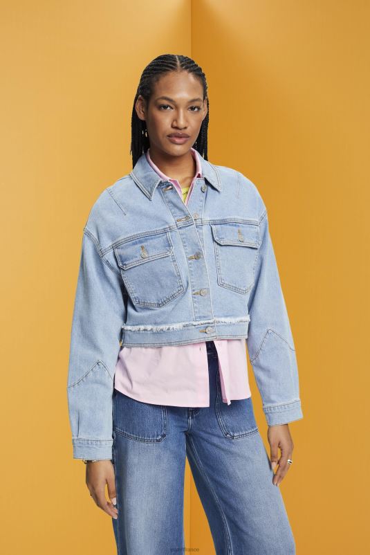 Veste en jean esprit femme clearance